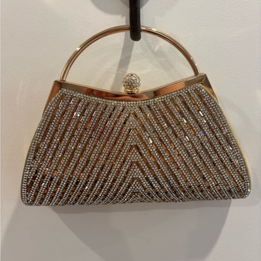 Elegant Gold Evening Clutch